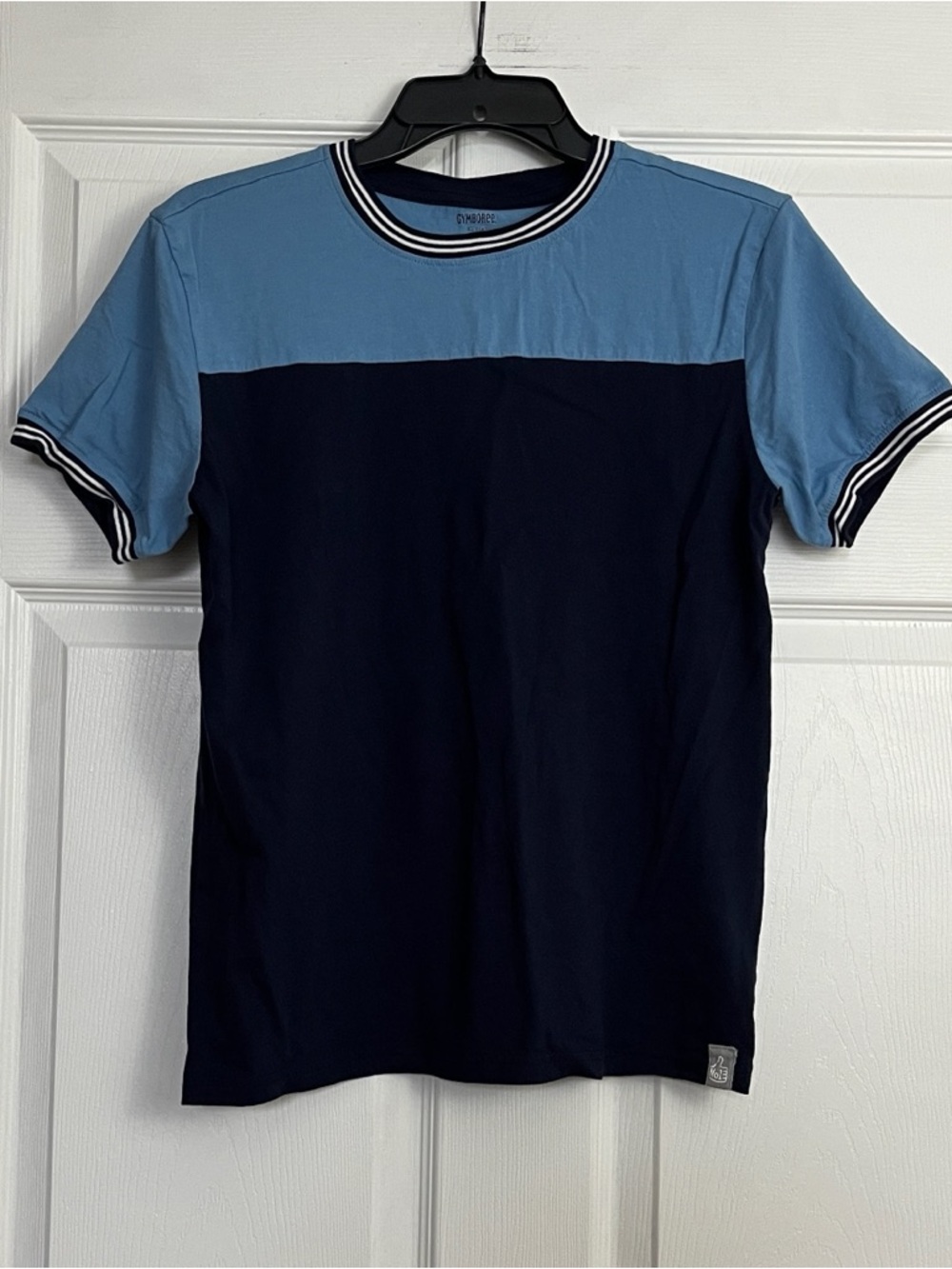 Gymboree Colorblock Tee - Boys XL (14) - Blue and Navy, Cotton Short Sleeve